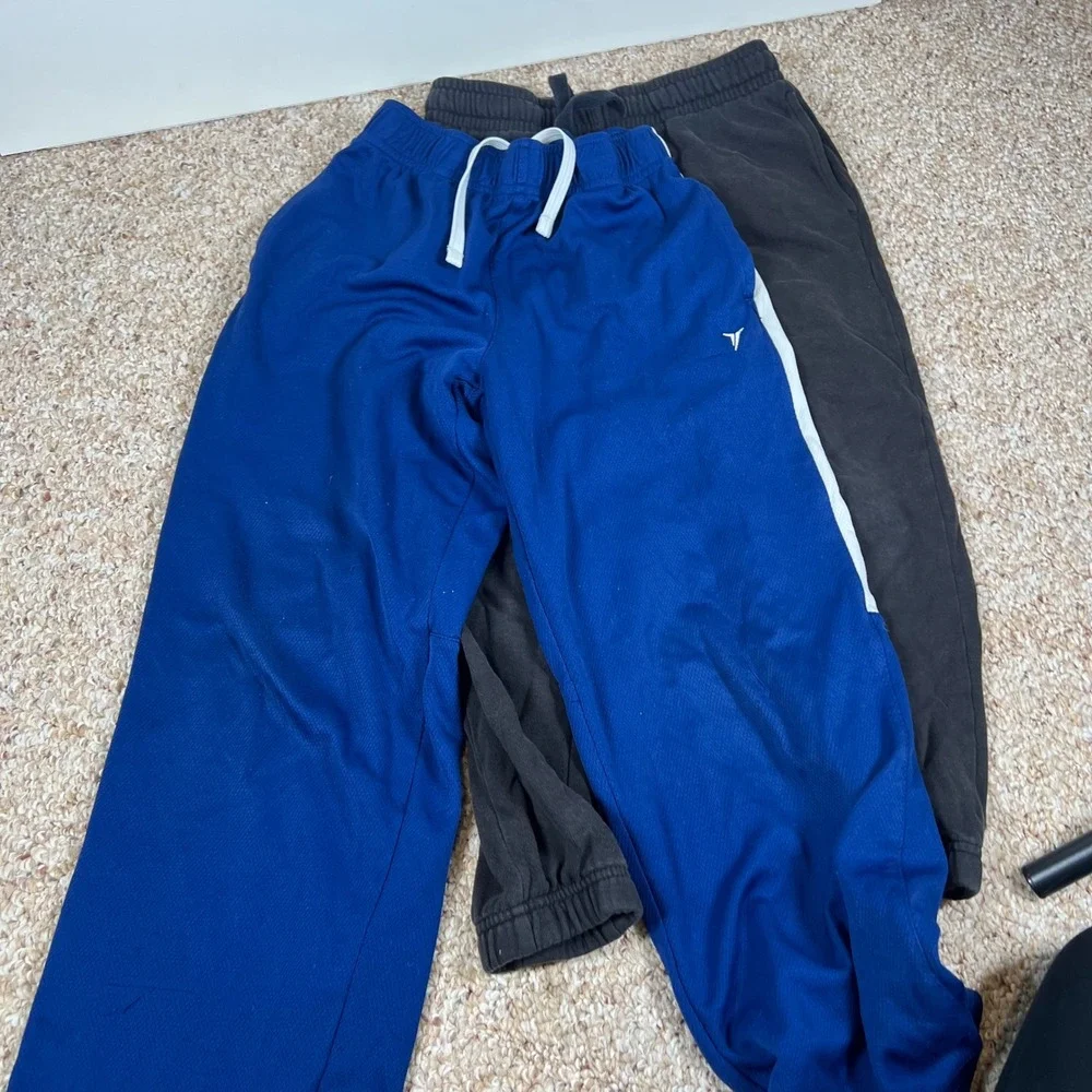 Boys Joggers Bundle Old Navy Active Blue Track Pants Athletic Works Black Fleece